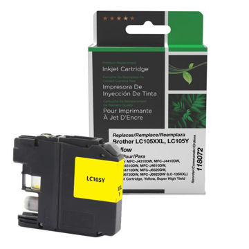 Picture of COMPATIBLE SUPER HIGH YIELD YELLOW INK FOR BROTHER LC105XXL