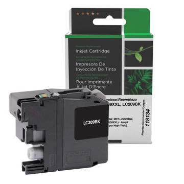 Picture of COMPATIBLE BROTHER LC209XXL, LC209BK SUPER HY BLACK INK