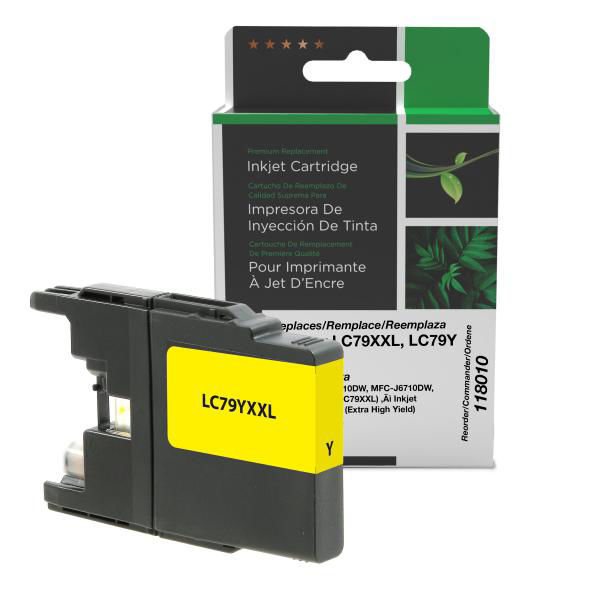 Picture of COMPATIBLE BROTHER LC79XXL, LC79Y EXTRA HY YELLOW INK