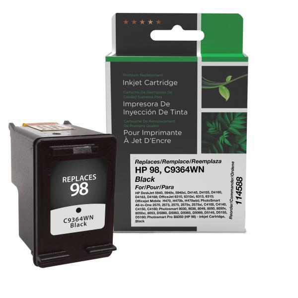 Picture of COMPATIBLE BLACK INK FOR HP C9364WN (HP 98)