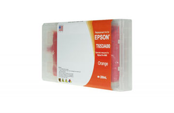 Picture of COMPATIBLE ORANGE WIDE FORMAT INK FOR T653A00