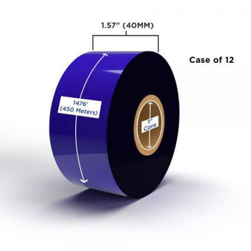 Picture of COMPATIBLE PERFORMANCE WAX RIBBON 110MM X 450M (12 RIBBONS/CASE) FOR ZEBRA PRINTERS