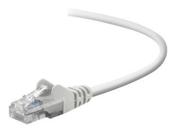 Picture of BELKIN PATCH CABLE RJ-45 (M) TO RJ-45 (M) 1 FT UTP CAT 5E BOOTED, SNAGLESS WHITE