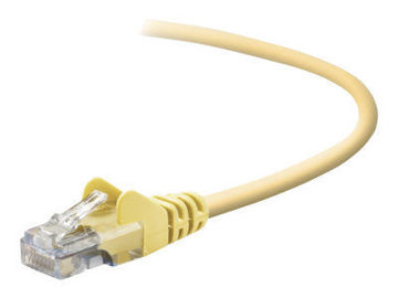Picture of BELKIN PATCH CABLE RJ-45 (M) TO RJ-45 (M) 1 FT UTP CAT 5E BOOTED, SNAGLESS YELLOW
