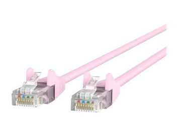 Picture of BELKIN PATCH CABLE RJ-45 (M) TO RJ-45 (M) 1 FT UTP CAT 5E MOLDED, SNAGLESS PINK