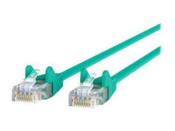 Picture of BELKIN PATCH CABLE RJ-45 (M) TO RJ-45 (M) 2 FT UTP CAT 5E MOLDED, SNAGLESS GREEN