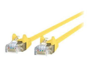 Picture of BELKIN PATCH CABLE RJ-45 (M) TO RJ-45 (M) 3 FT UTP CAT 5E SNAGLESS, STRANDED YELLOW