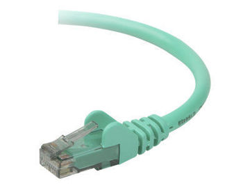 Picture of BELKIN PATCH CABLE RJ-45 (M) TO RJ-45 (M) 5 FT UTP CAT 5E BOOTED, SNAGLESS GREEN