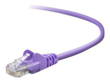 Picture of BELKIN PATCH CABLE RJ-45 (M) TO RJ-45 (M) 5 FT UTP CAT 5E BOOTED, SNAGLESS PURPLE