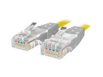 Picture of BELKIN - CROSSOVER CABLE - RJ-45 (M) TO RJ-45 (M) - 25 FT - UTP - CAT 5E - MOLDED, STRANDED - YELLOW