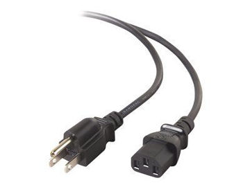 Picture of BELKIN POWER CABLE NEMA 5-15 (M) TO IEC 60320 C13 3 FT BLACK
