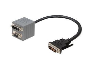 Picture of BELKIN DVI CABLE DUAL LINK DVI-I (M) TO HD-15 (VGA), DVI-D (F) 1 FT