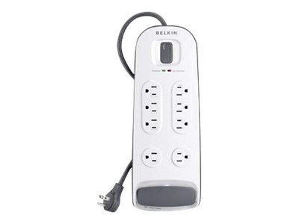 Picture of BELKIN 8-OUTLET SURGE PROTECTOR WITH 6 FT POWER CORD WITH TELEPHONE PROTECTION