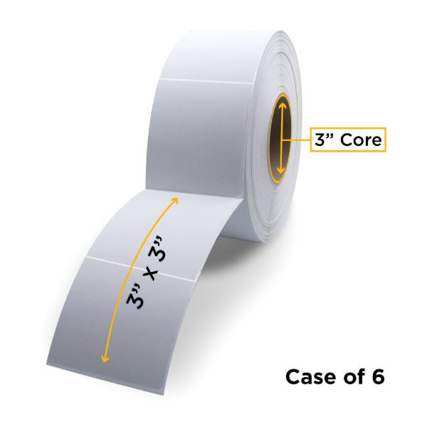 Picture of ZEBRA NON-OEM NEW DIRECT THERMAL LABEL ROLL 1.0" ID X 5.0" MAX OD