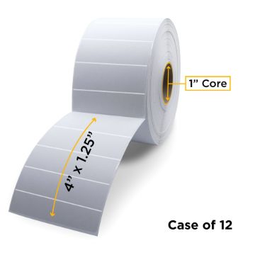 Picture of ZEBRA NON-OEM NEW DIRECT THERMAL LABEL ROLL 1.0" ID X 5.0" MAX OD