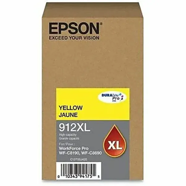 EPSON T912 DURABRITE ULTRA EXTRA HIGH CAPACITY YELLOW INK CARTRIDGE
